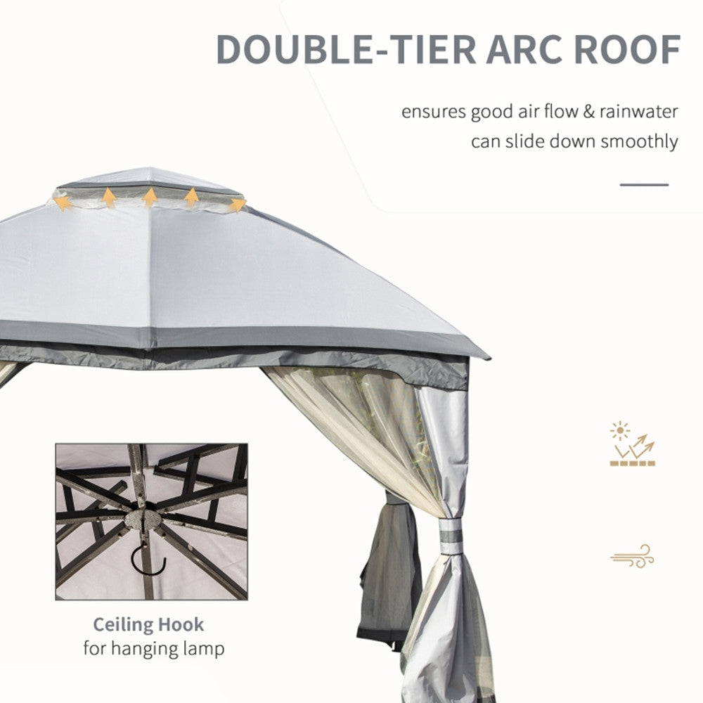 10ft x12ft Outdoor Gazebo, Grey-AS ( Amazon Shipping)(Prohibited by WalMart)