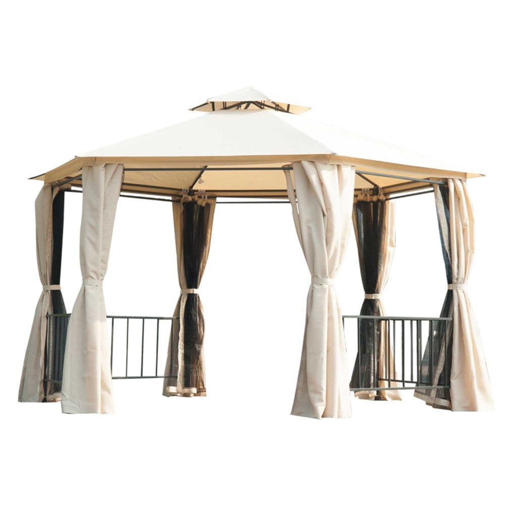 13ft x 13ft Patio Gazebo-Beige-AS ( Amazon Shipping)(Prohibited by WalMart)