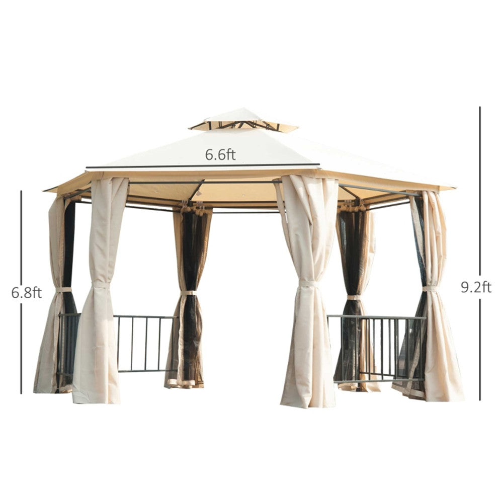 13ft x 13ft Patio Gazebo-Beige-AS ( Amazon Shipping)(Prohibited by WalMart)
