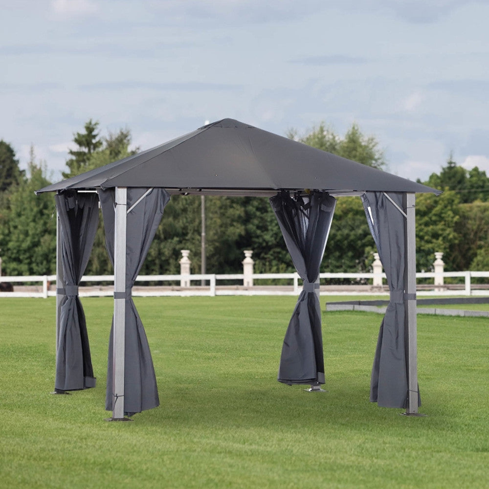 10ft x 10ft Patio Gazebo-Dark Gray-AS ( Amazon Shipping)(Prohibited by WalMart)