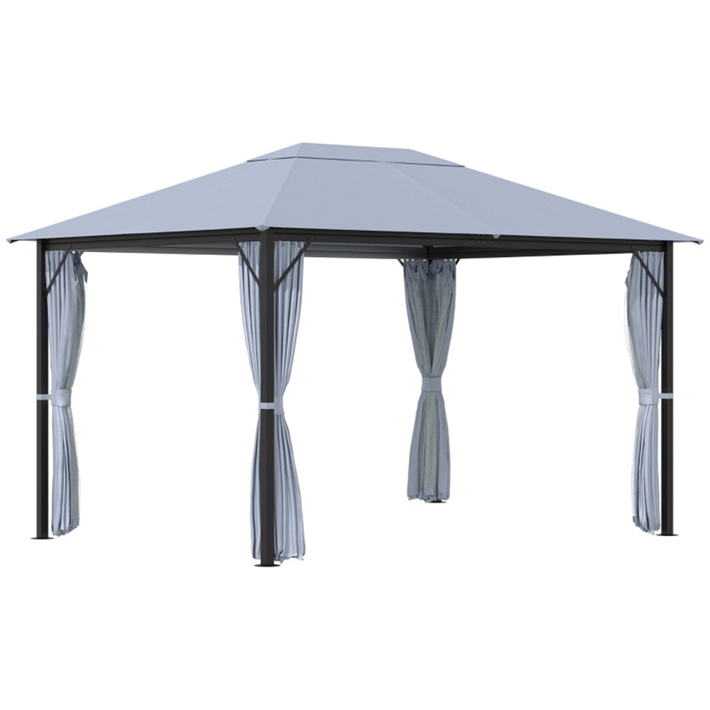10ft x 13ft Patio Gazebo-Gray-AS ( Amazon Shipping)(Prohibited by WalMart)