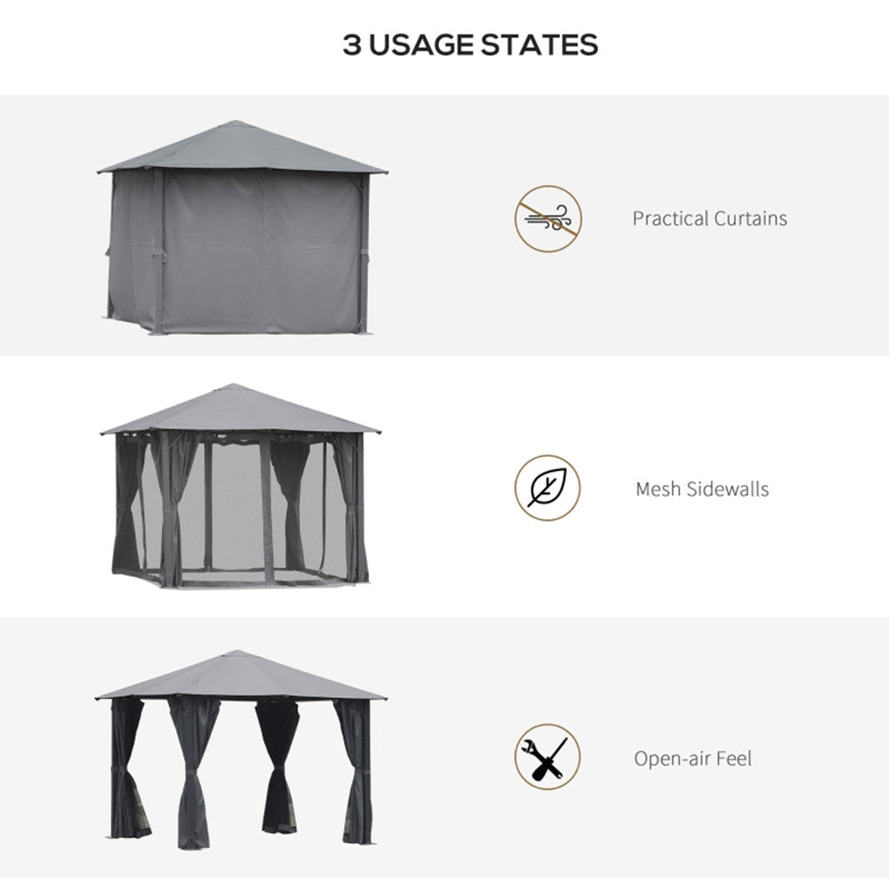 10ft x 10ft Patio Gazebo-Black-AS ( Amazon Shipping)(Prohibited by WalMart)