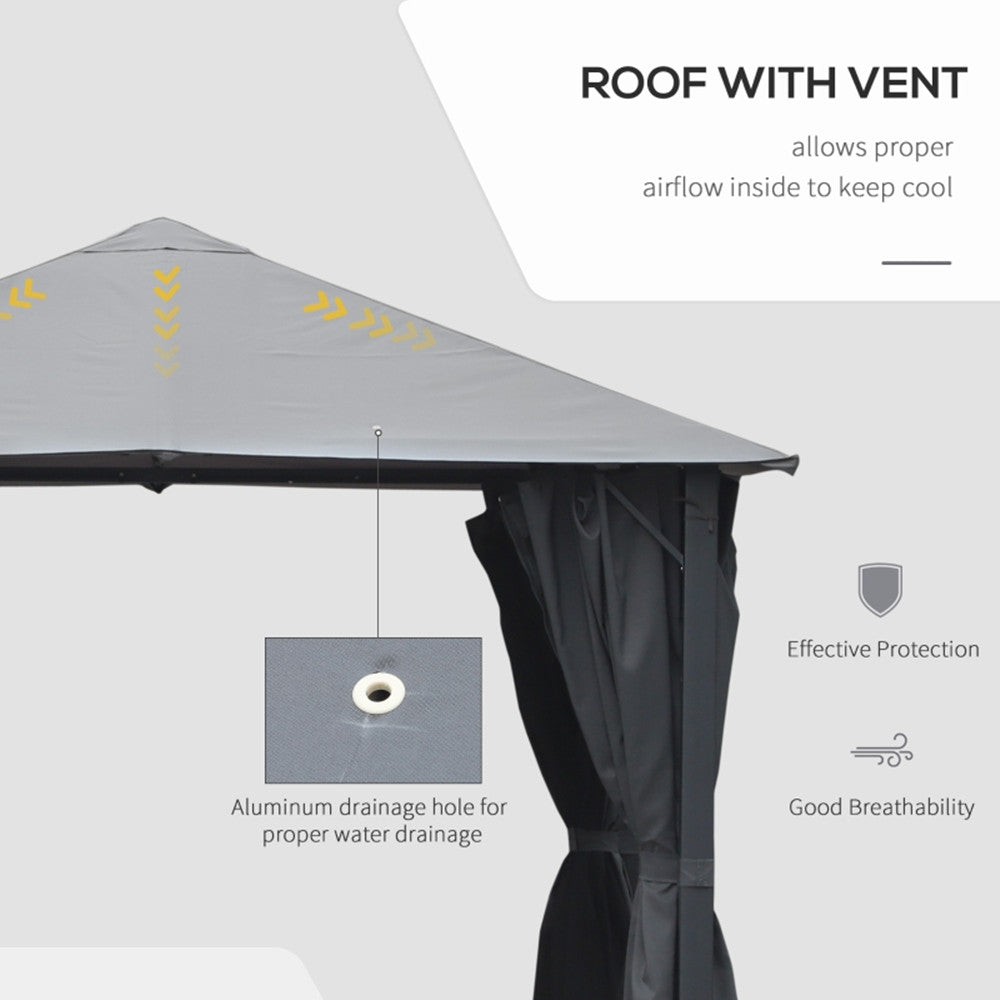 10ft x 10ft Patio Gazebo-Black-AS ( Amazon Shipping)(Prohibited by WalMart)