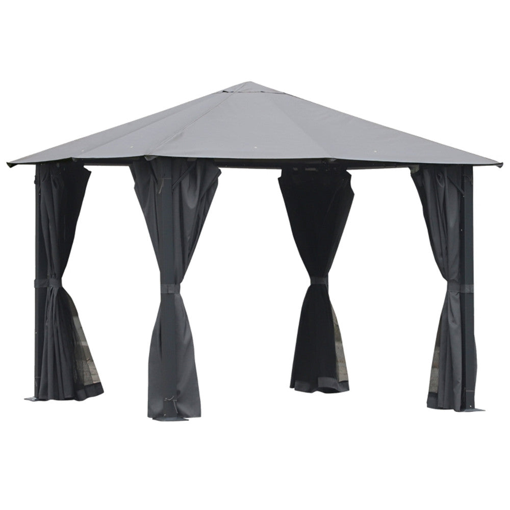 10ft x 10ft Patio Gazebo-Black-AS ( Amazon Shipping)(Prohibited by WalMart)