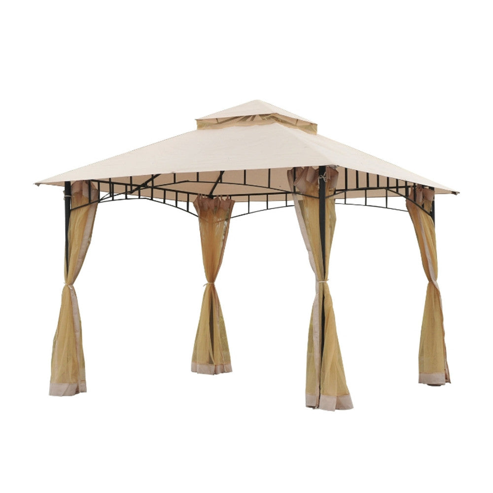 10ft x 10ft Outdoor Patio Gazebo Canopy Tent Beige