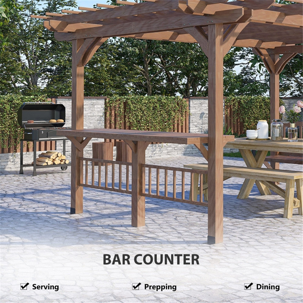 Wooden pavilion With seats ( Amazon Shipping)(Prohibited by WalMart)
