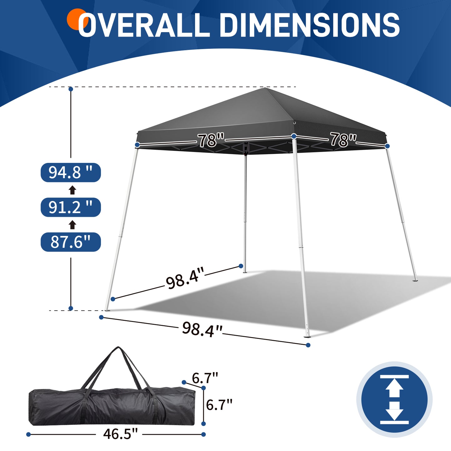 6X6ft outdoor canopy