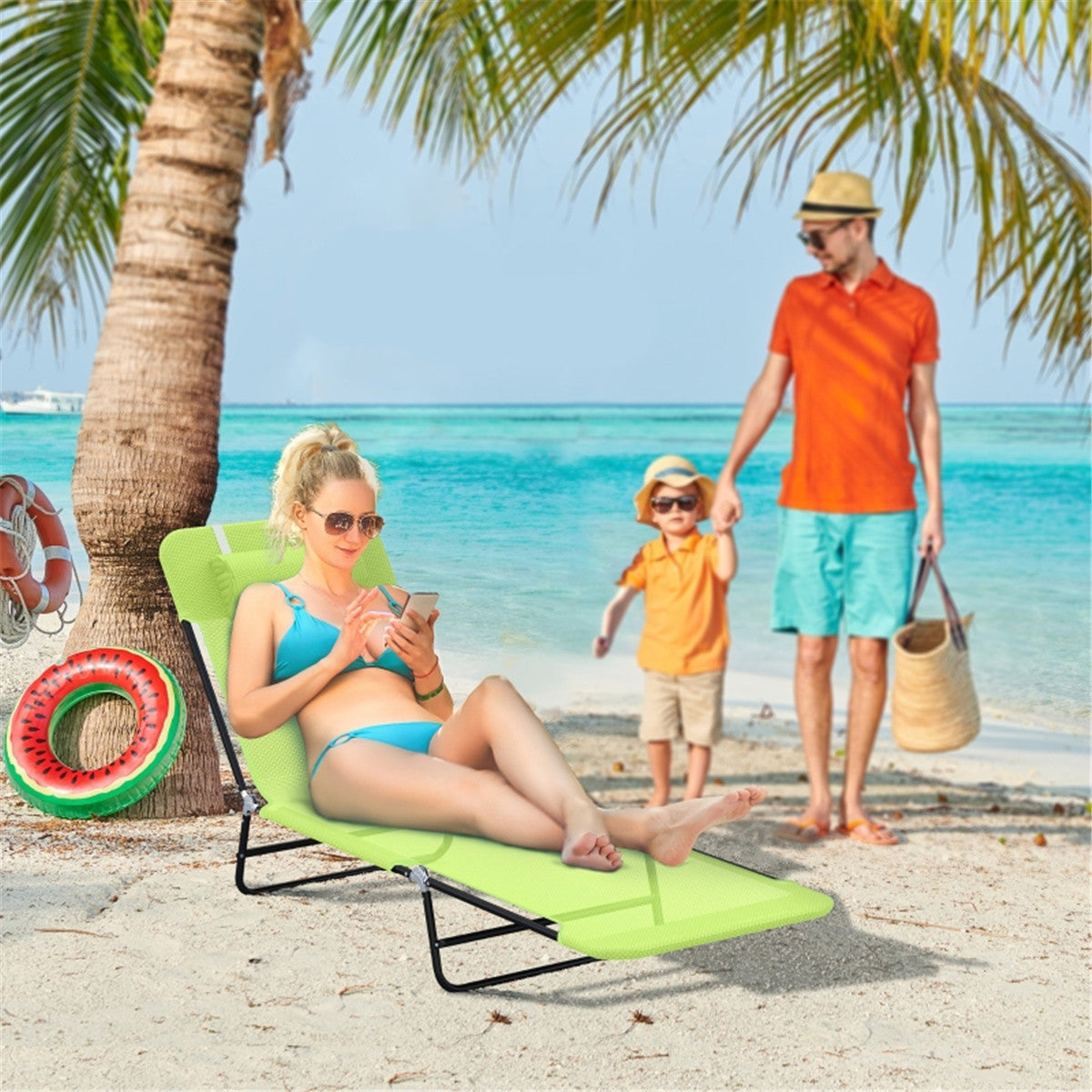 Folding Lounge Chairs / beach chair ( Amazon Shipping)(Prohibited by WalMart)