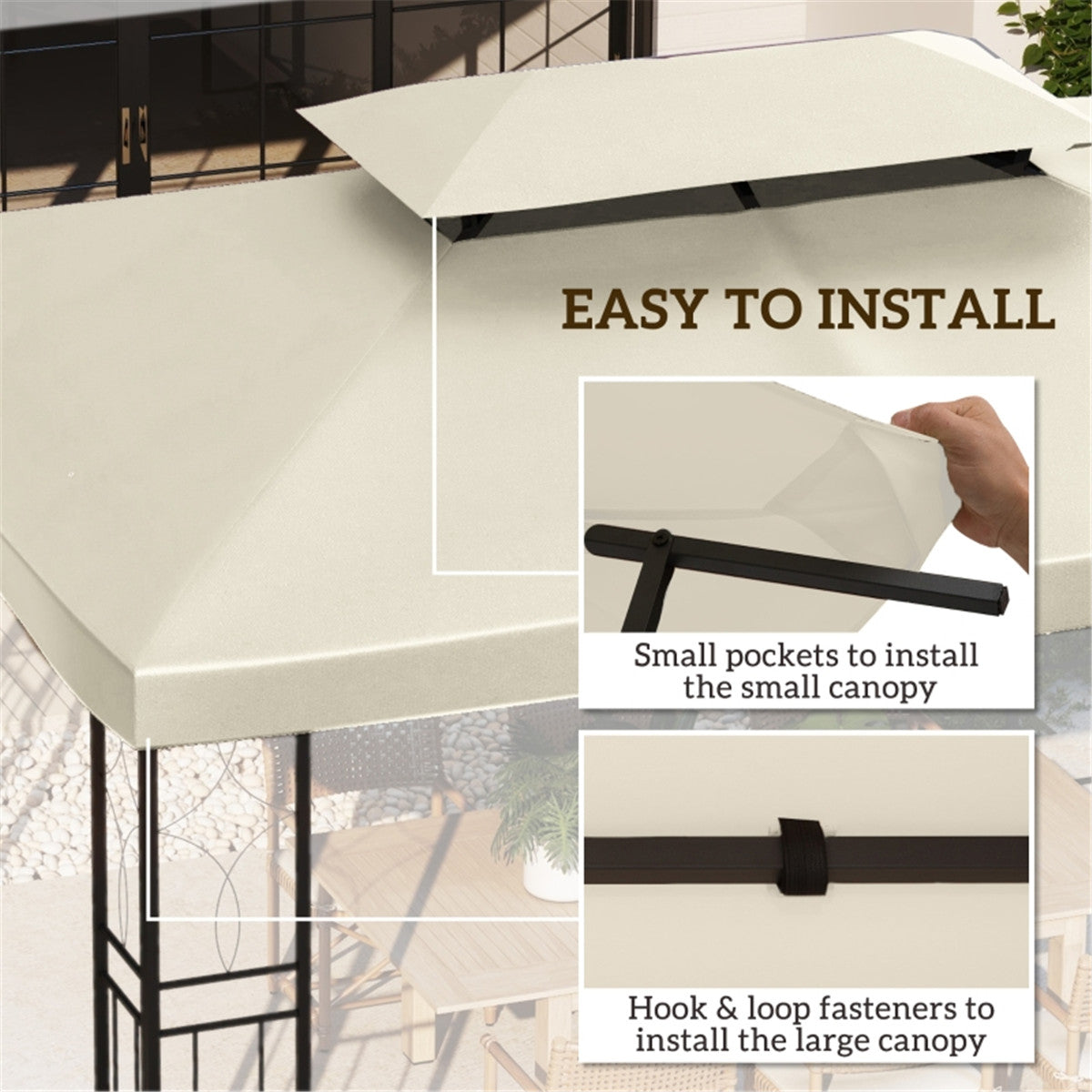 Gazebo Replacement Canopy -AS ( Amazon Shipping)(Prohibited by WalMart)