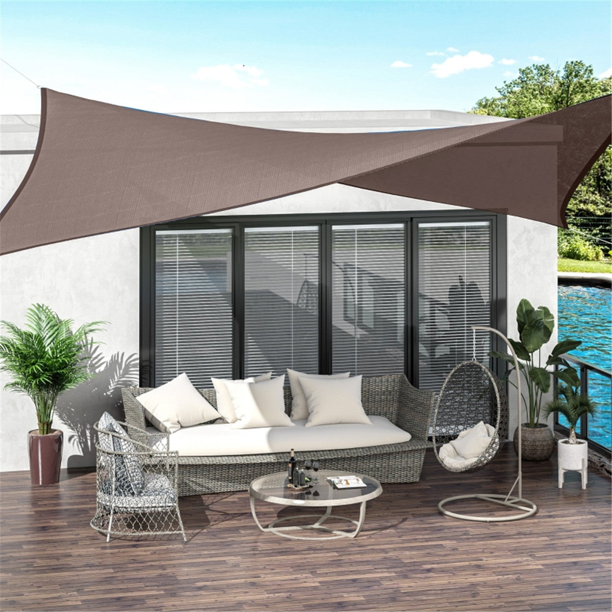Shade Sail Cloth /Shade Sail Canopy -AS ( Amazon Shipping)(Prohibited by WalMart)