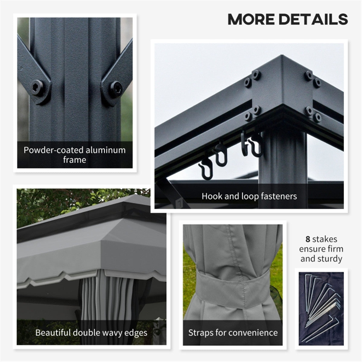 10ft x 10ft Outdoor Patio Gazebo Canopy Tent Coffee-AS ( Amazon Shipping)(Prohibited by WalMart)