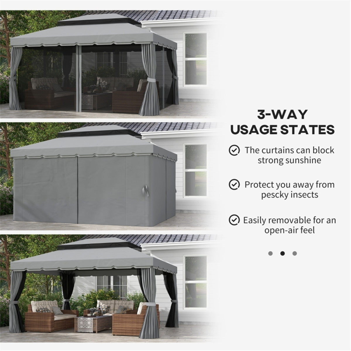 10ft x 10ft Outdoor Patio Gazebo Canopy Tent Coffee-AS ( Amazon Shipping)(Prohibited by WalMart)