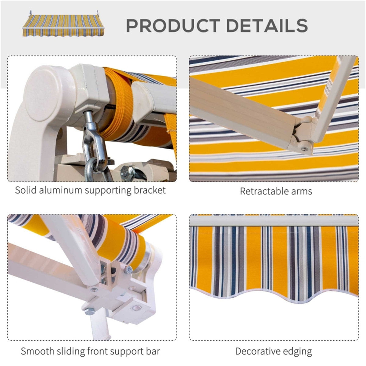 Patio Retractable Awning -AS ( Amazon Shipping)(Prohibited by WalMart)