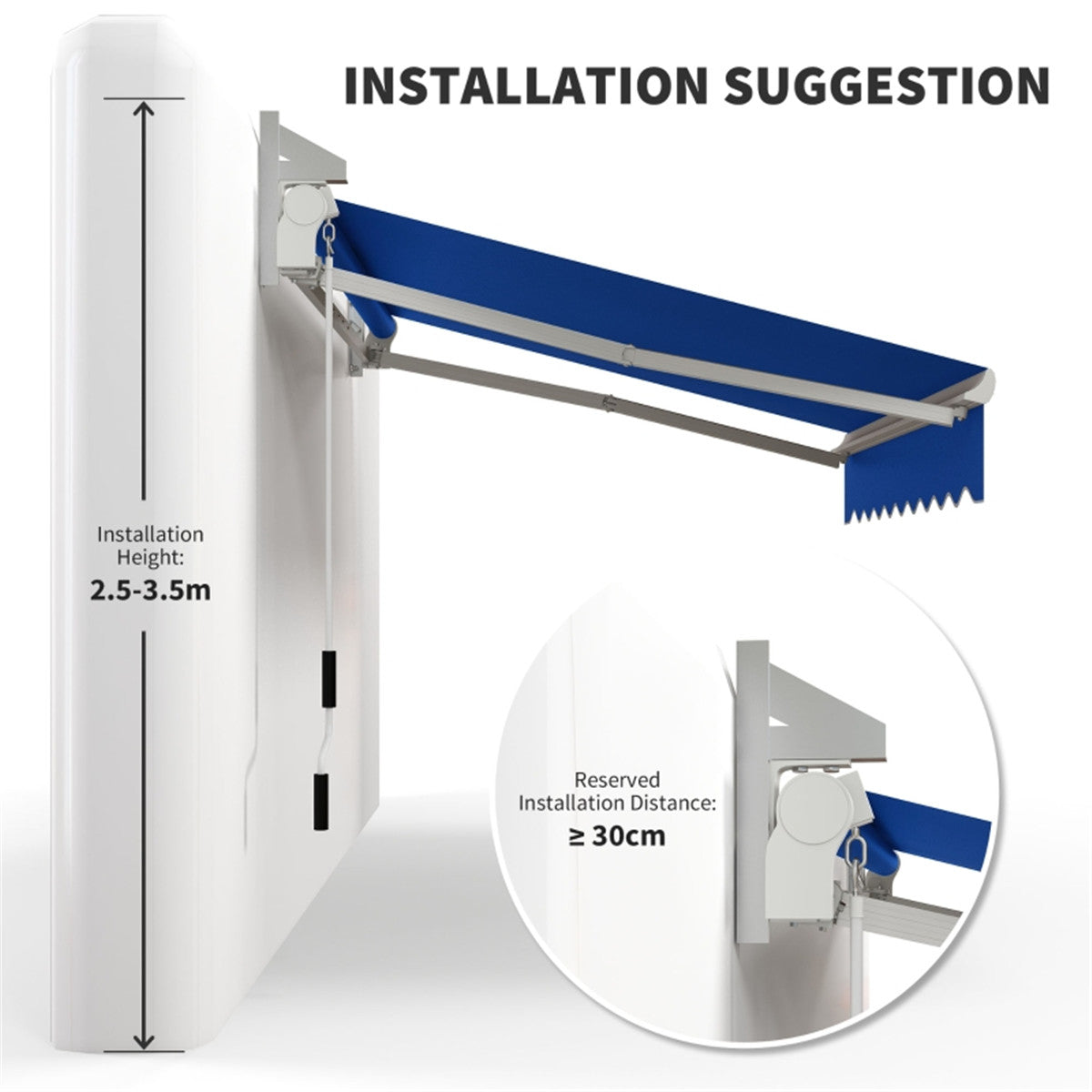 Patio Retractable Awning -AS ( Amazon Shipping)(Prohibited by WalMart)