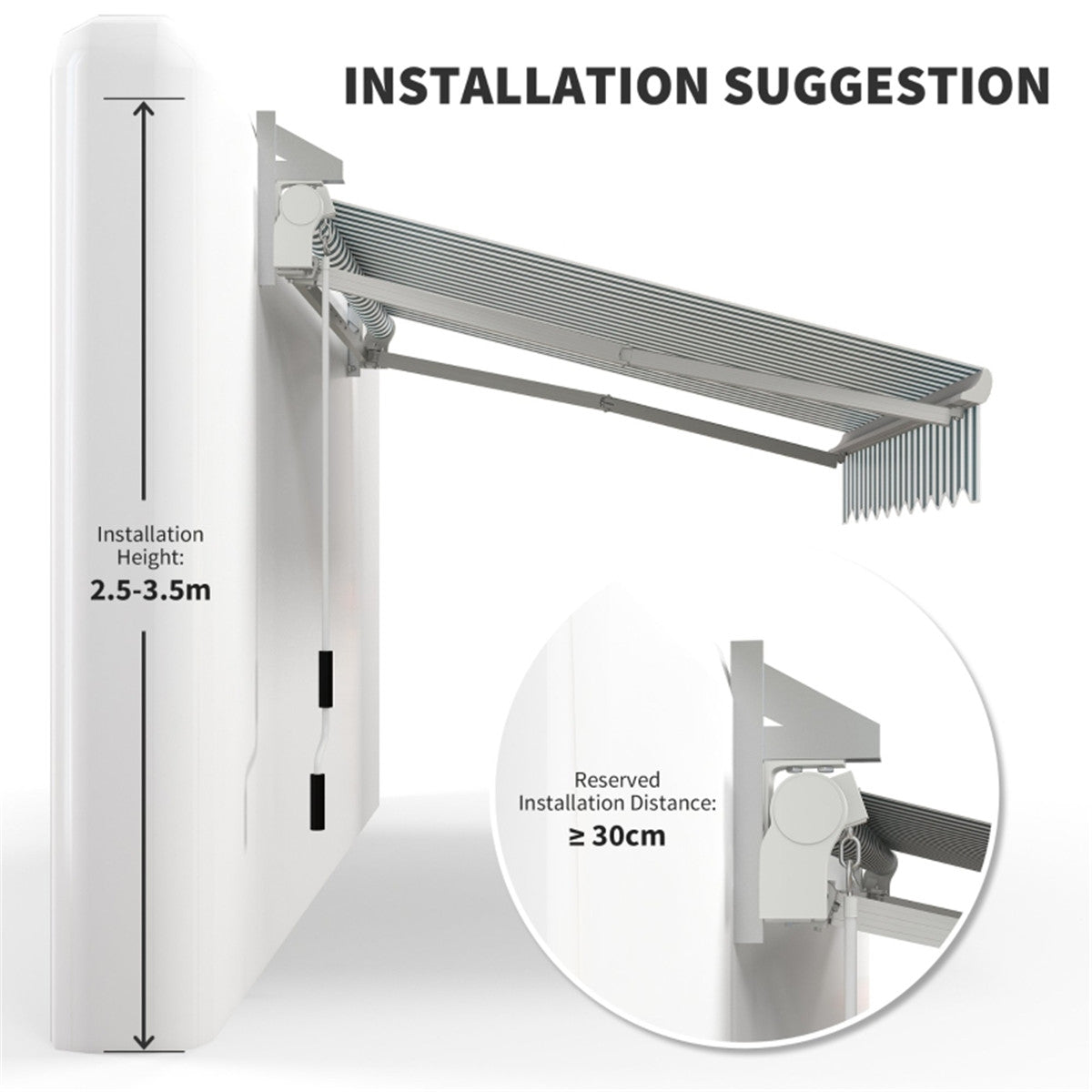 Patio Retractable Awning -AS ( Amazon Shipping)(Prohibited by WalMart)