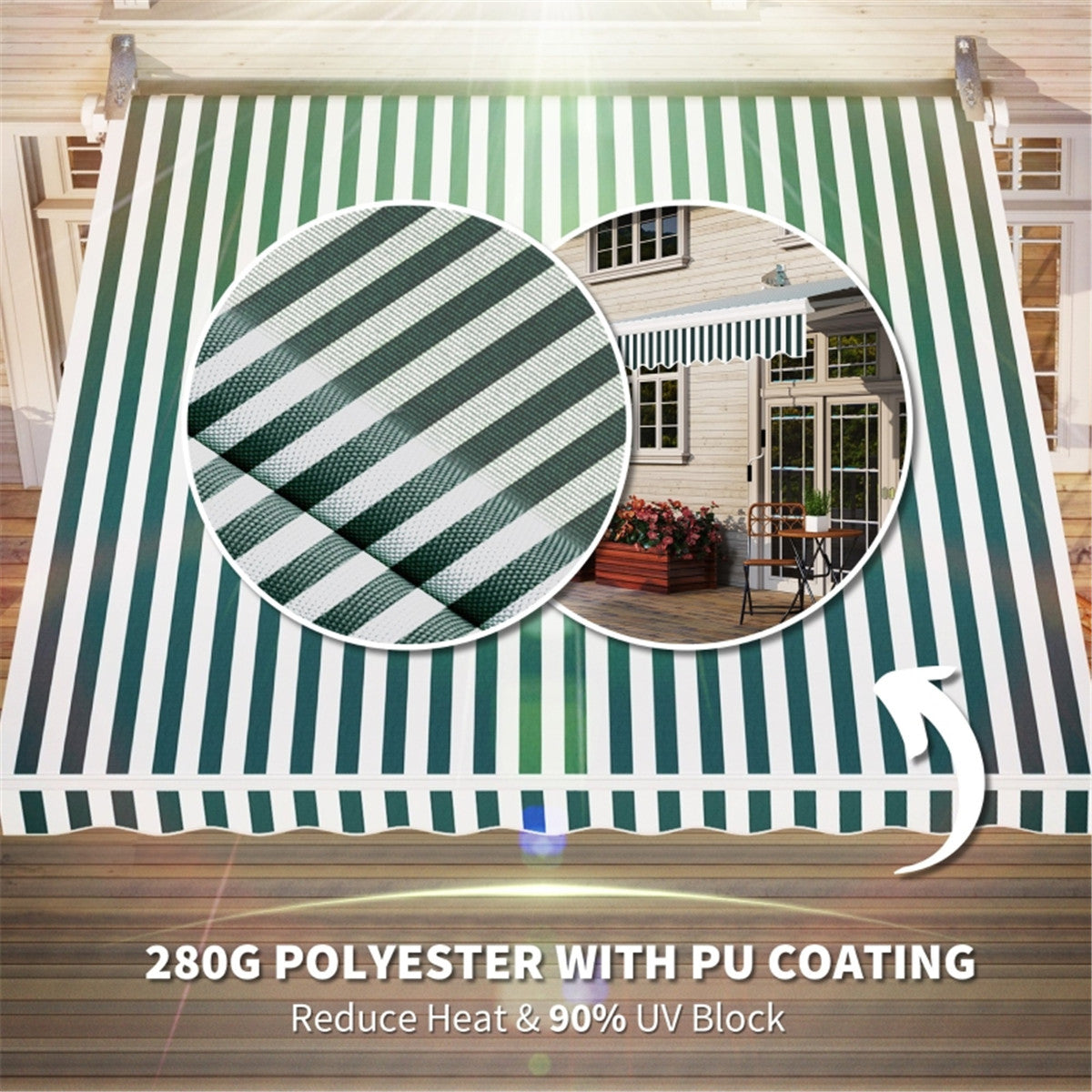Patio Retractable Awning -AS ( Amazon Shipping)(Prohibited by WalMart)
