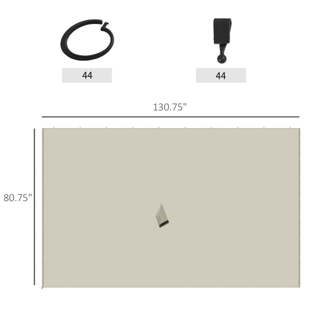 Universal Gazebo Sidewallt Coffee-AS ( Amazon Shipping)(Prohibited by WalMart)