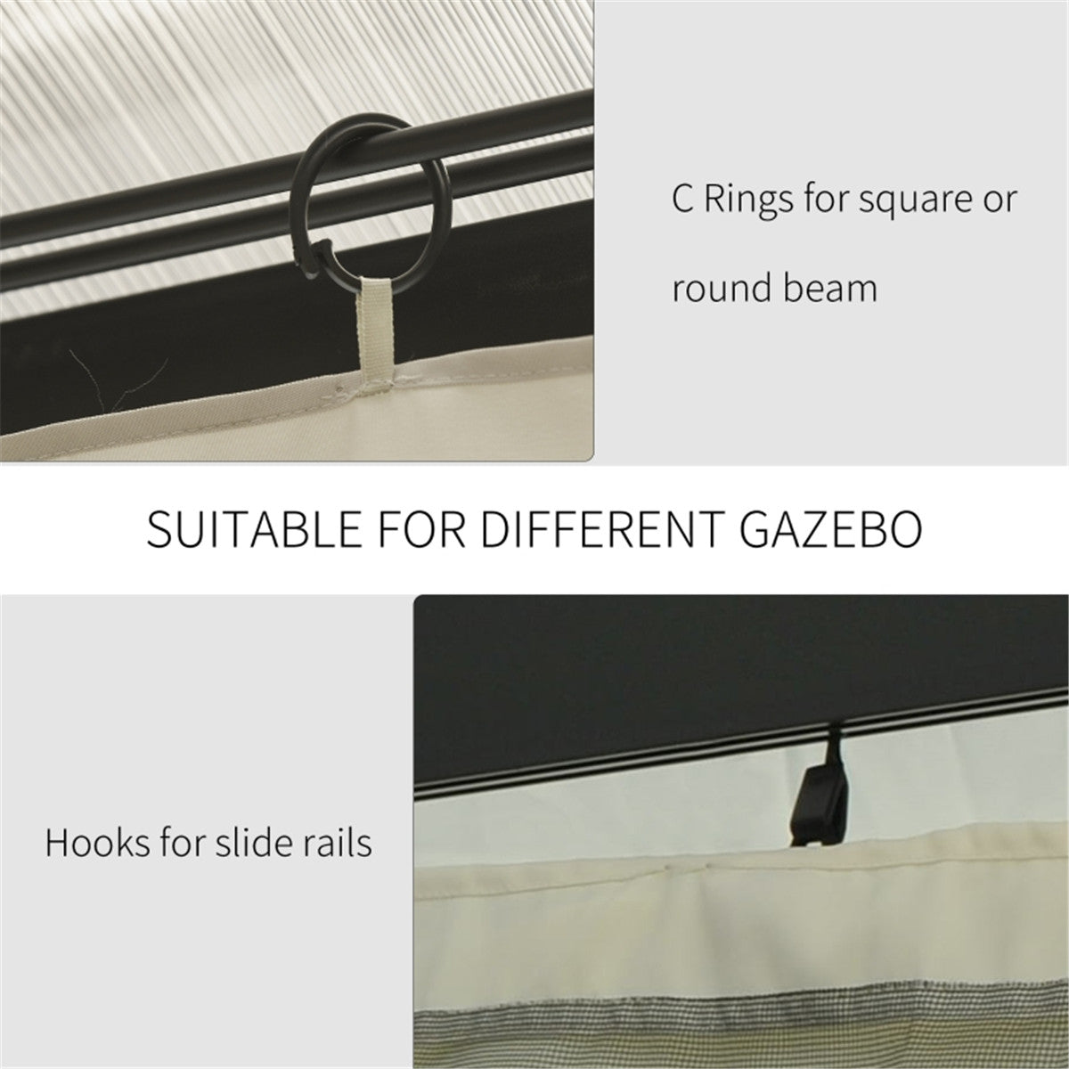 Universal Gazebo Sidewallt Coffee-AS ( Amazon Shipping)(Prohibited by WalMart)