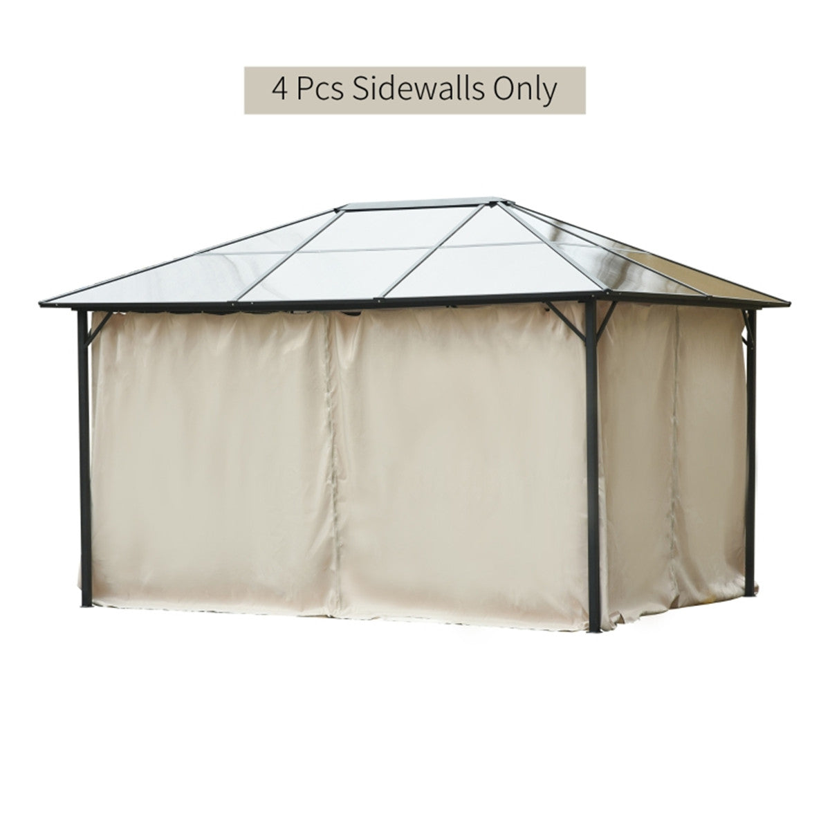 Universal Gazebo Sidewallt Coffee-AS ( Amazon Shipping)(Prohibited by WalMart)
