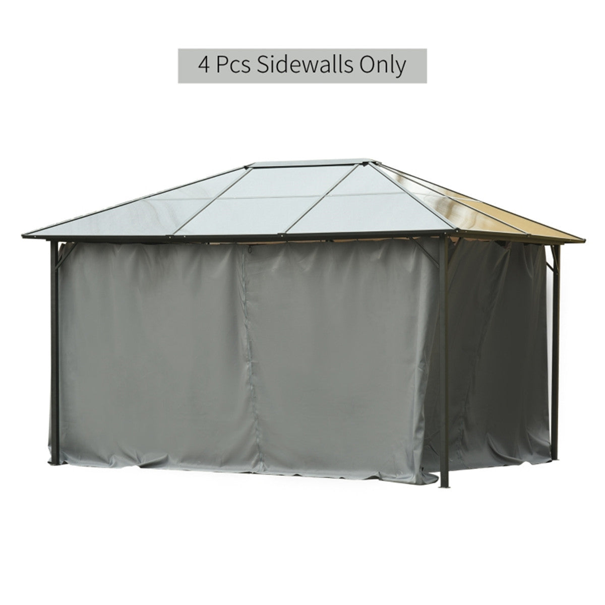 Universal Gazebo Sidewallt Coffee-AS ( Amazon Shipping)(Prohibited by WalMart)