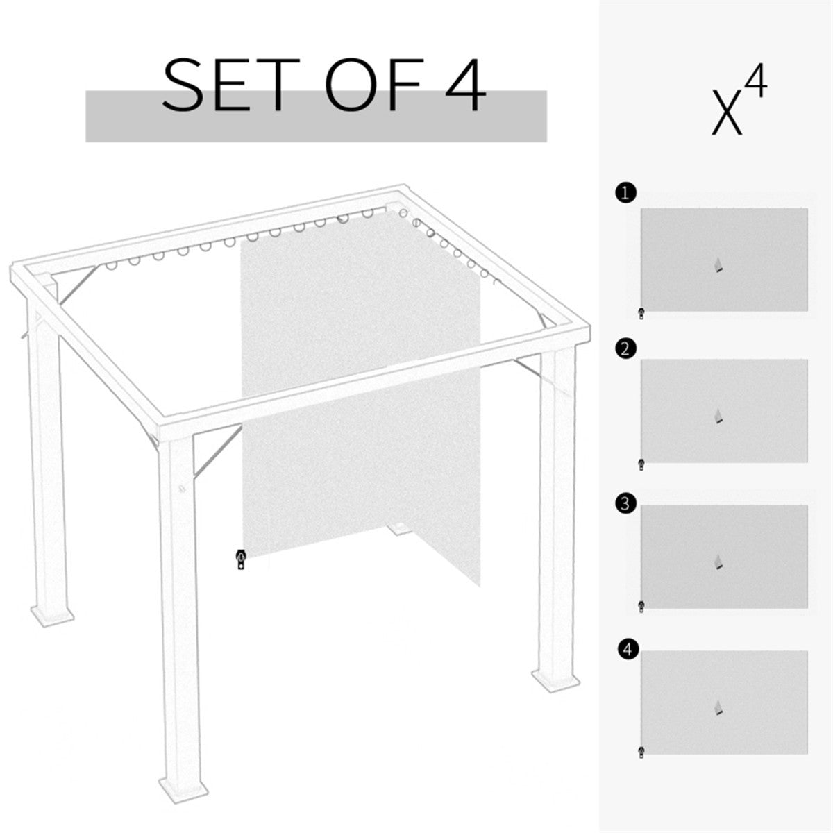 Universal Gazebo Sidewallt Coffee-AS ( Amazon Shipping)(Prohibited by WalMart)