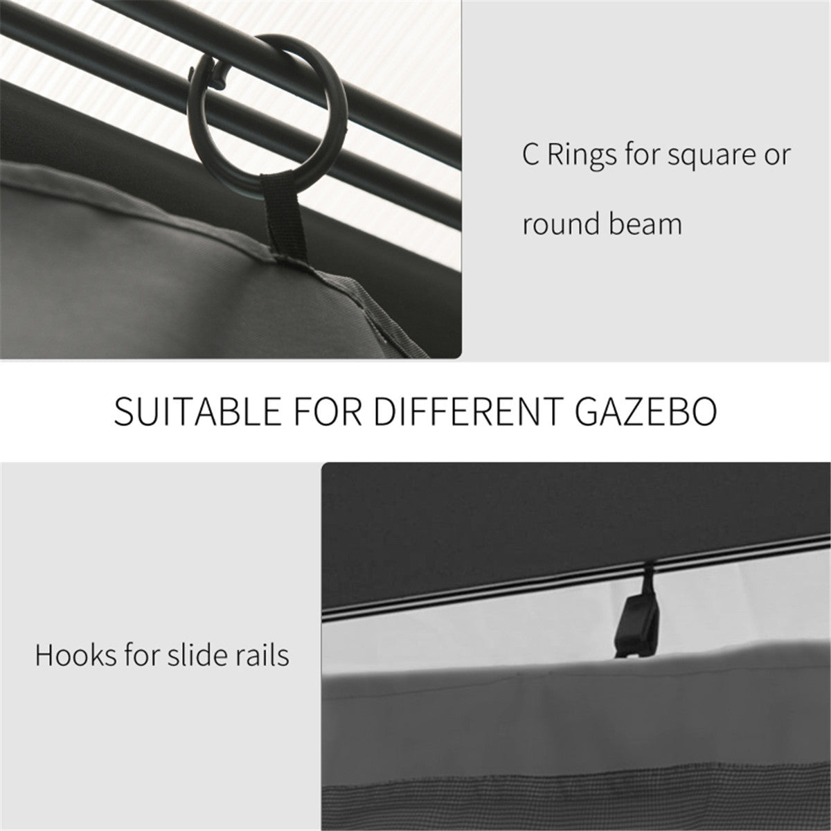 Universal Gazebo Sidewallt Coffee-AS ( Amazon Shipping)(Prohibited by WalMart)