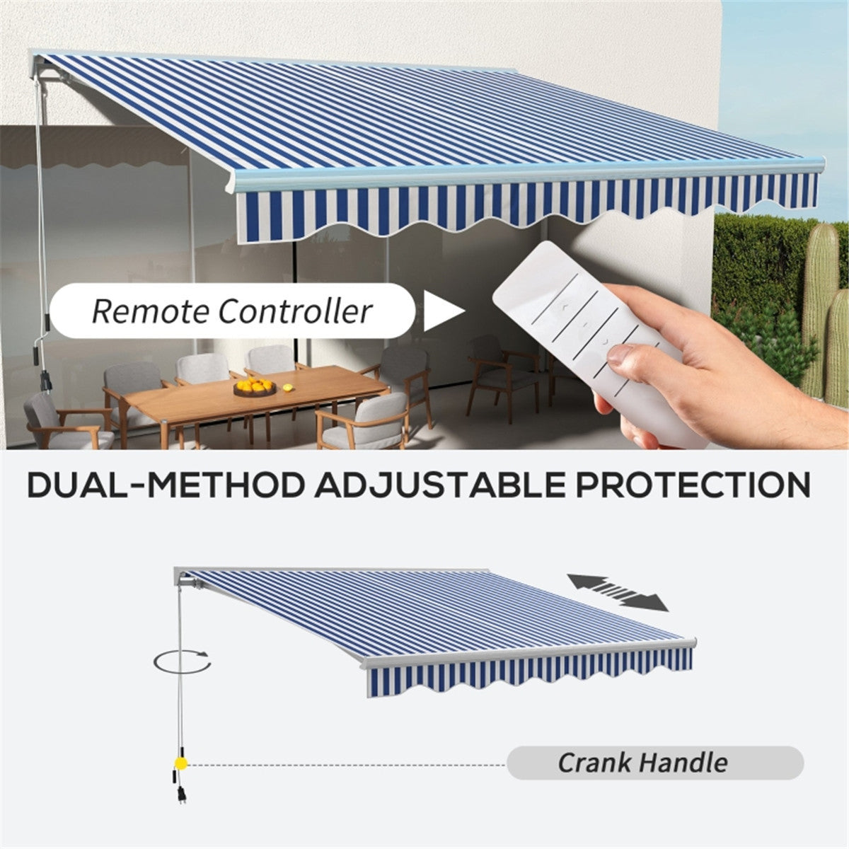Electric Awning /Patio Retractable Awning -AS ( Amazon Shipping)(Prohibited by WalMart)
