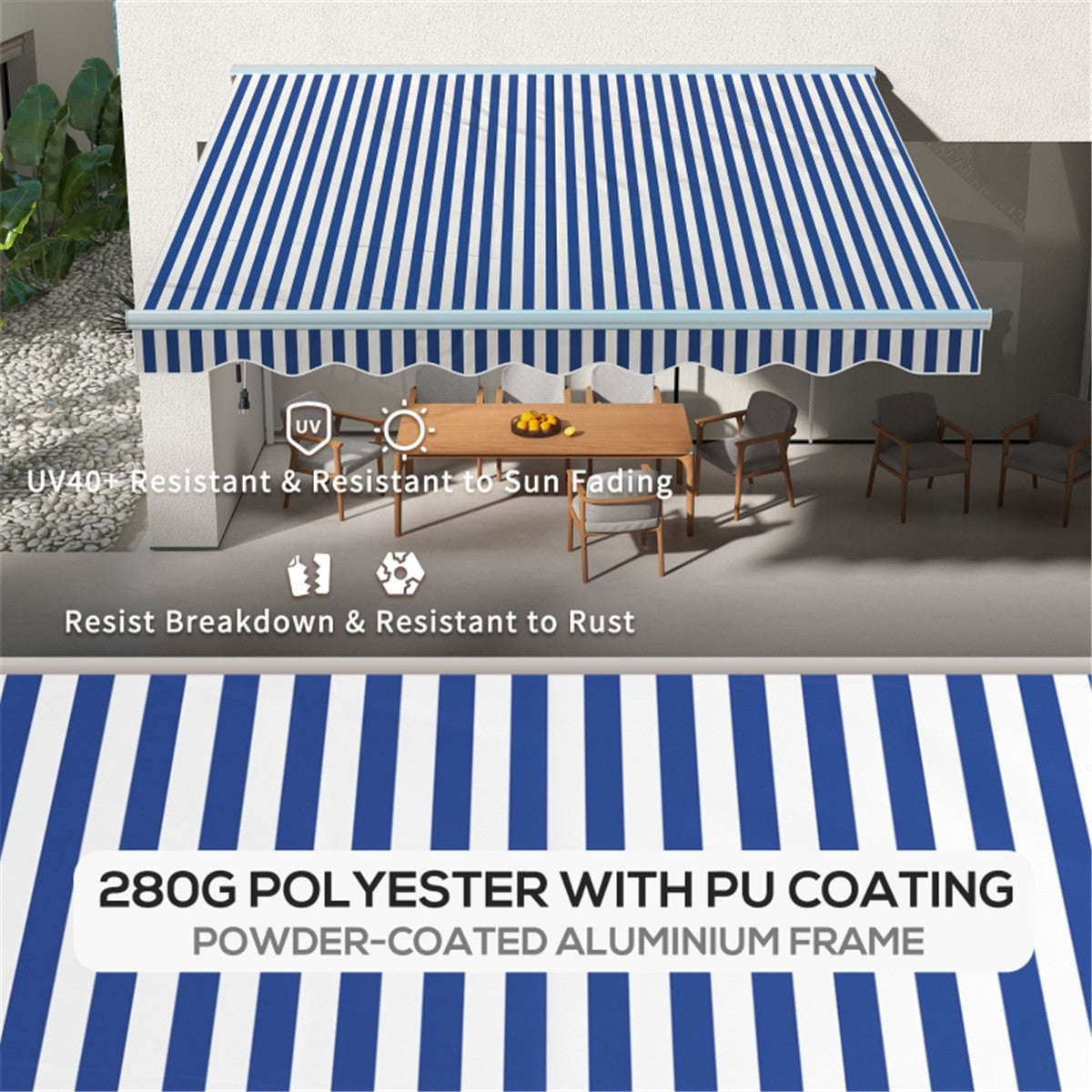 Electric Awning /Patio Retractable Awning -AS ( Amazon Shipping)(Prohibited by WalMart)