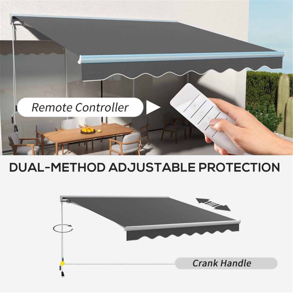 Electric Awning /Patio Retractable Awning -AS ( Amazon Shipping)(Prohibited by WalMart)