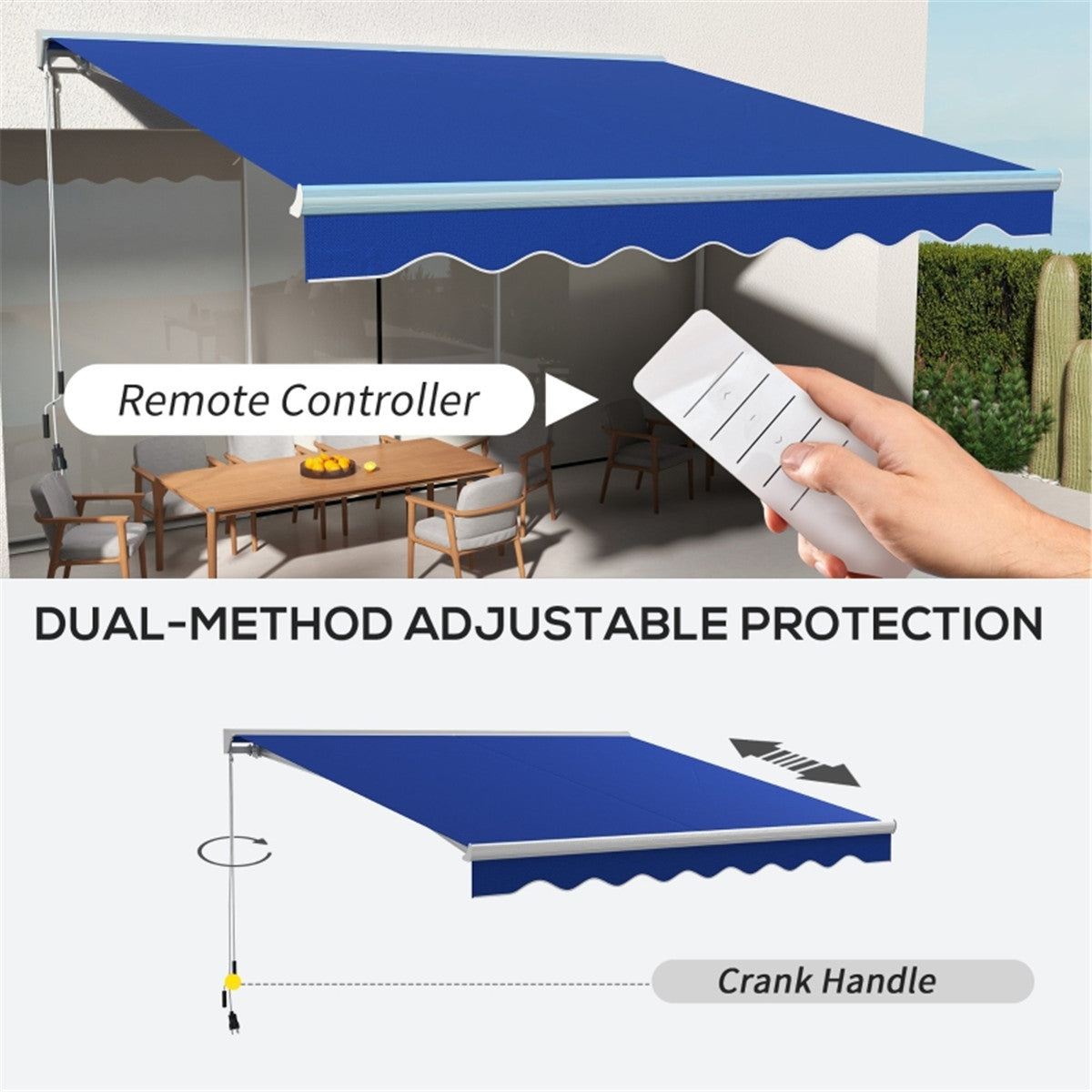 Electric Awning /Patio Retractable Awning -AS ( Amazon Shipping)(Prohibited by WalMart)