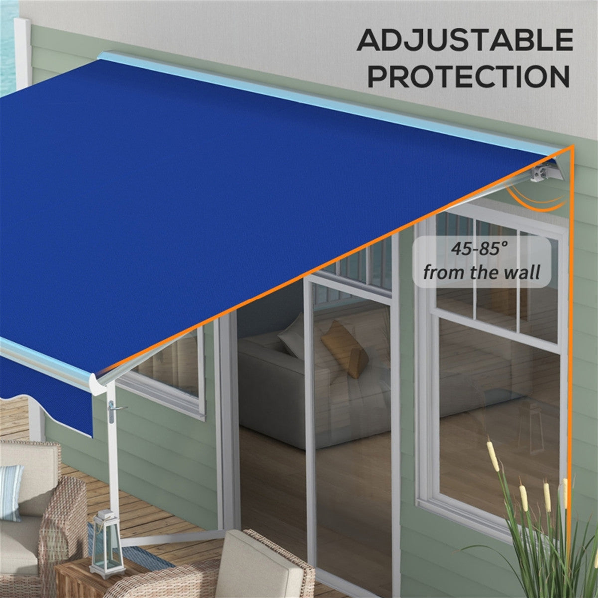 Electric Awning /Patio Retractable Awning -AS ( Amazon Shipping)(Prohibited by WalMart)