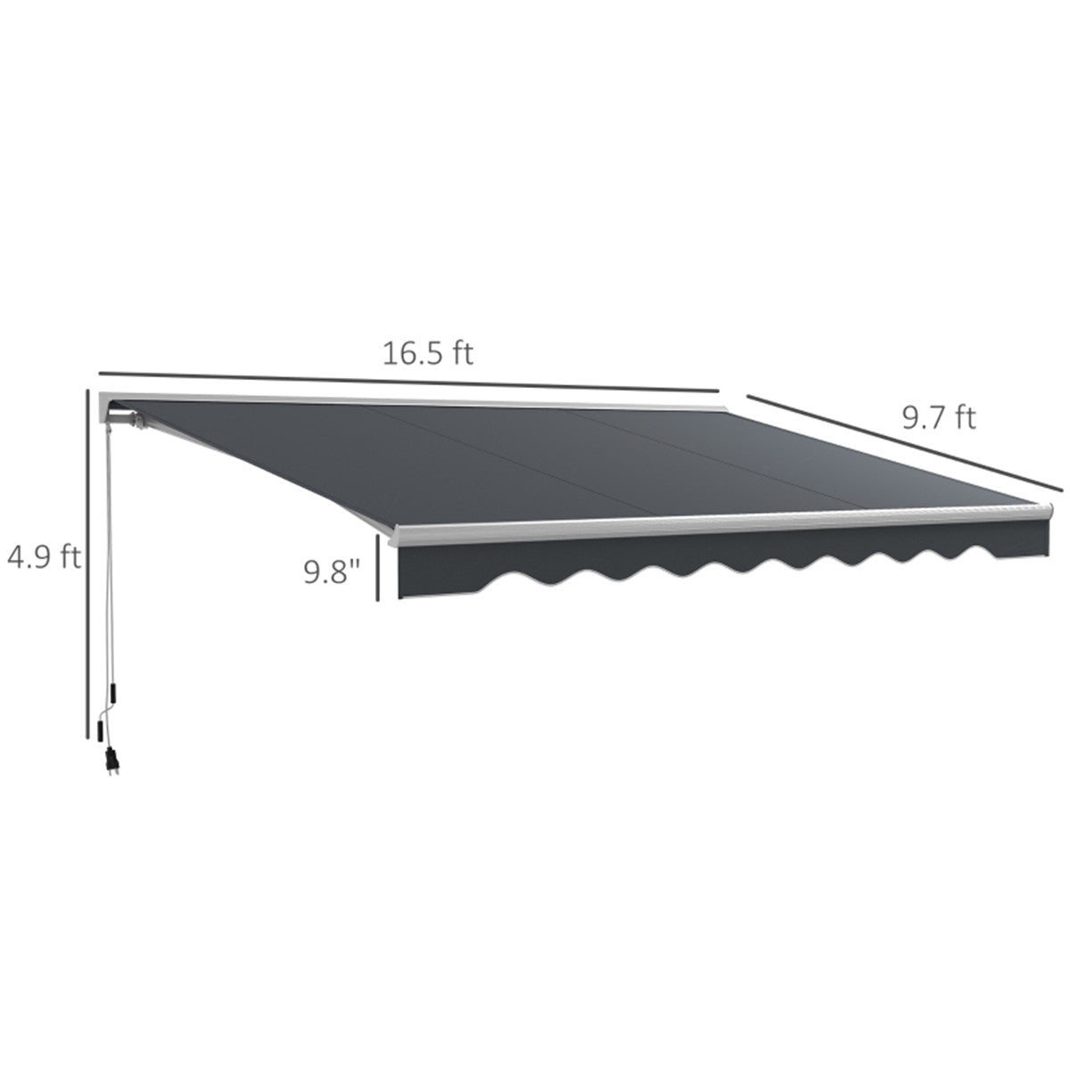 Electric Awning /Patio Retractable Awning -AS ( Amazon Shipping)(Prohibited by WalMart)