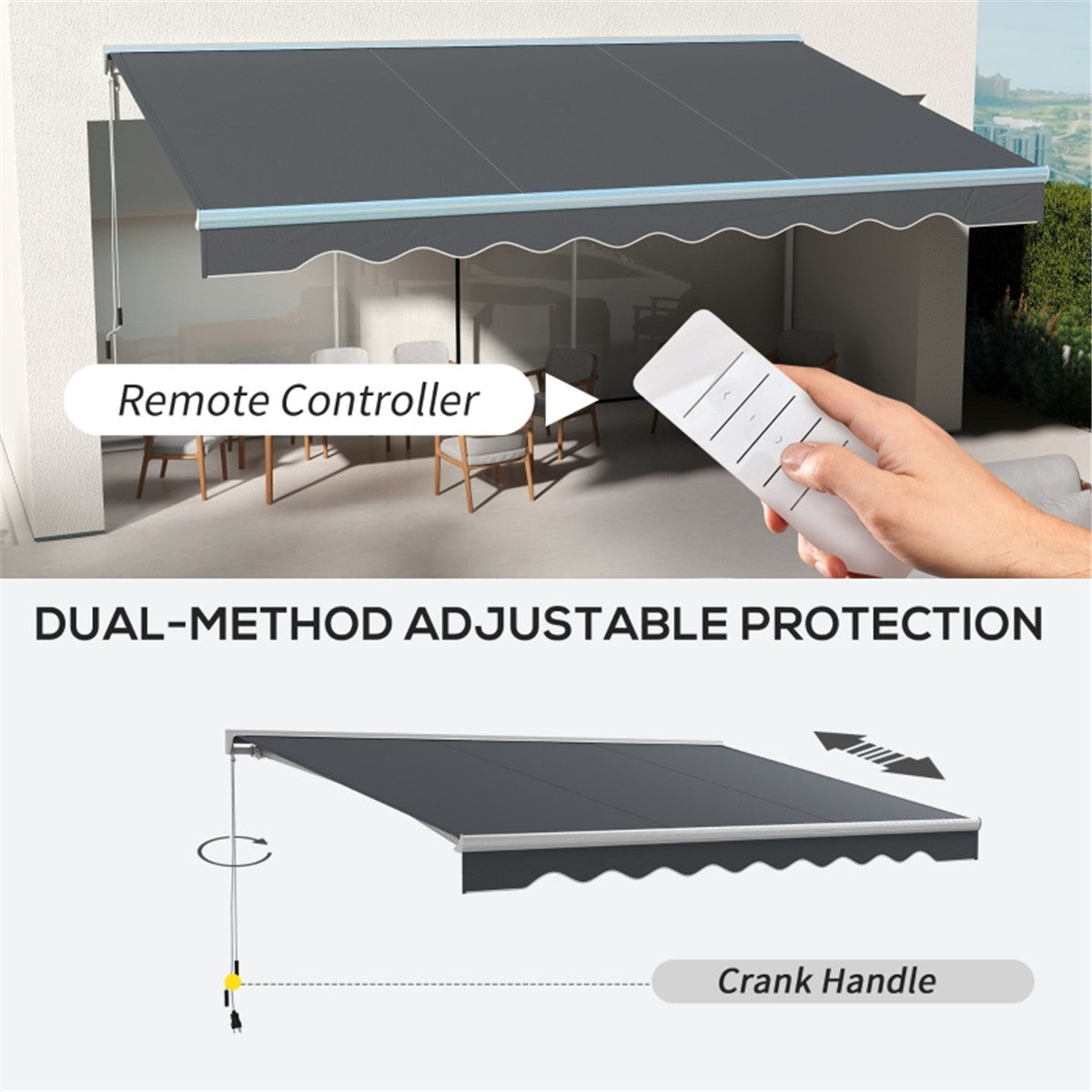 Electric Awning /Patio Retractable Awning -AS ( Amazon Shipping)(Prohibited by WalMart)