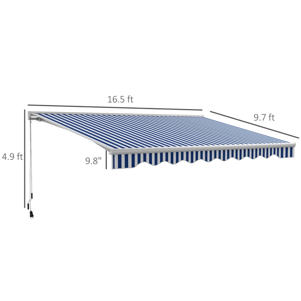 Electric Awning /Patio Retractable Awning -AS ( Amazon Shipping)(Prohibited by WalMart)