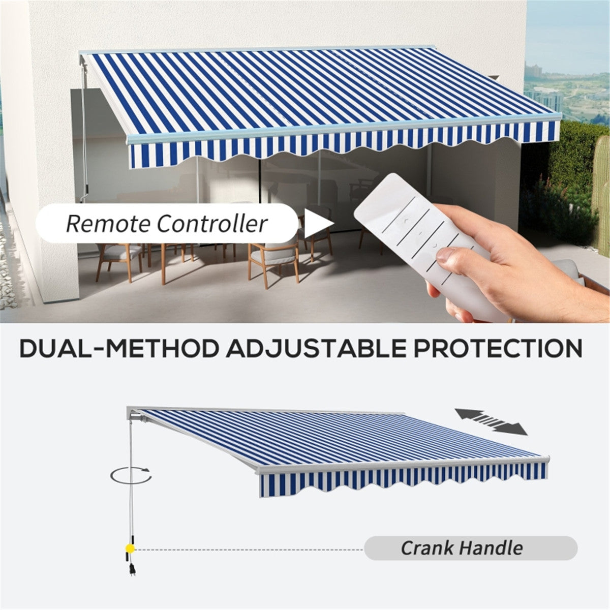 Electric Awning /Patio Retractable Awning -AS ( Amazon Shipping)(Prohibited by WalMart)