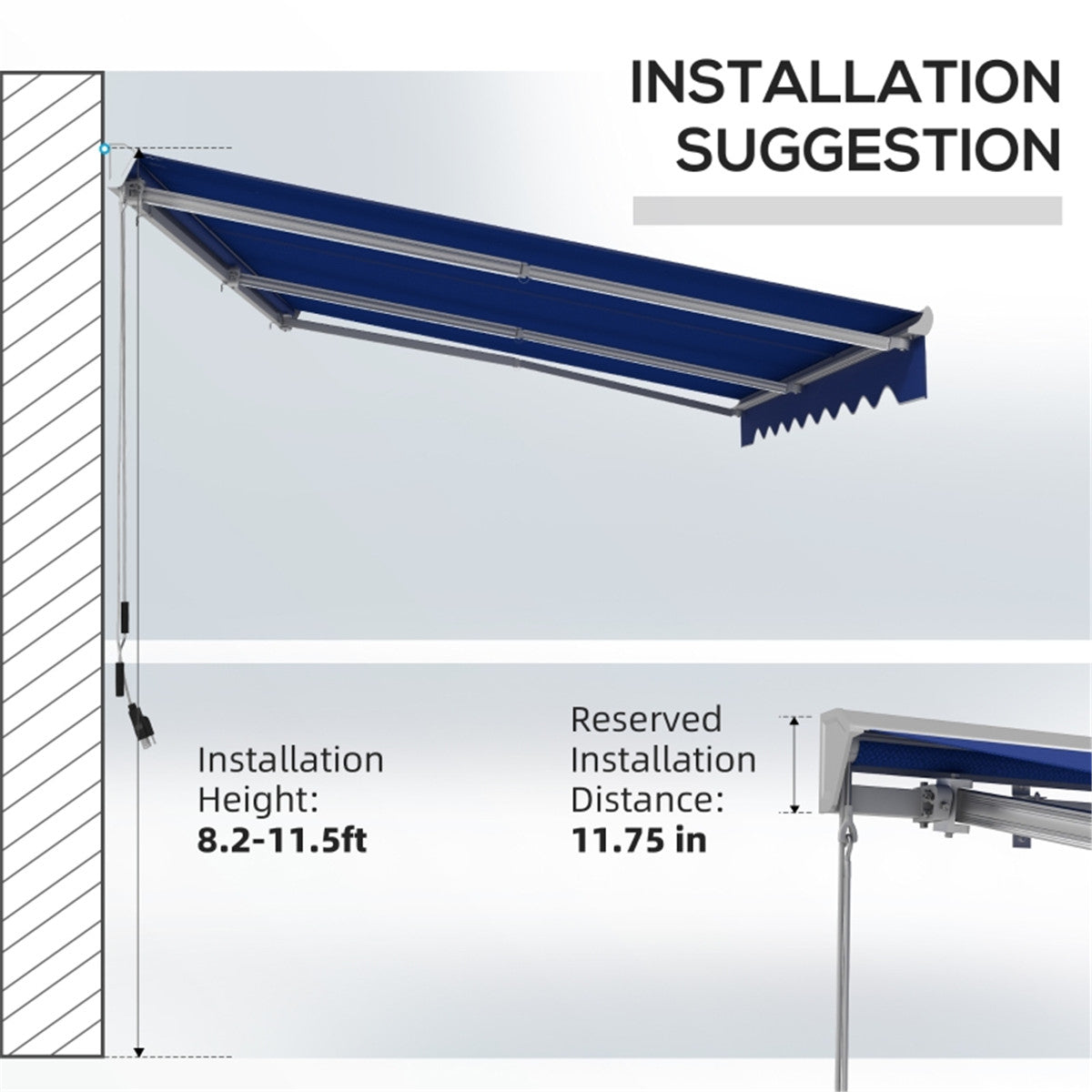 Electric Awning /Patio Retractable Awning -AS ( Amazon Shipping)(Prohibited by WalMart)