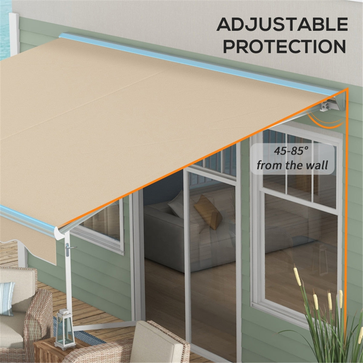 Electric Awning /Patio Retractable Awning -AS ( Amazon Shipping)(Prohibited by WalMart)