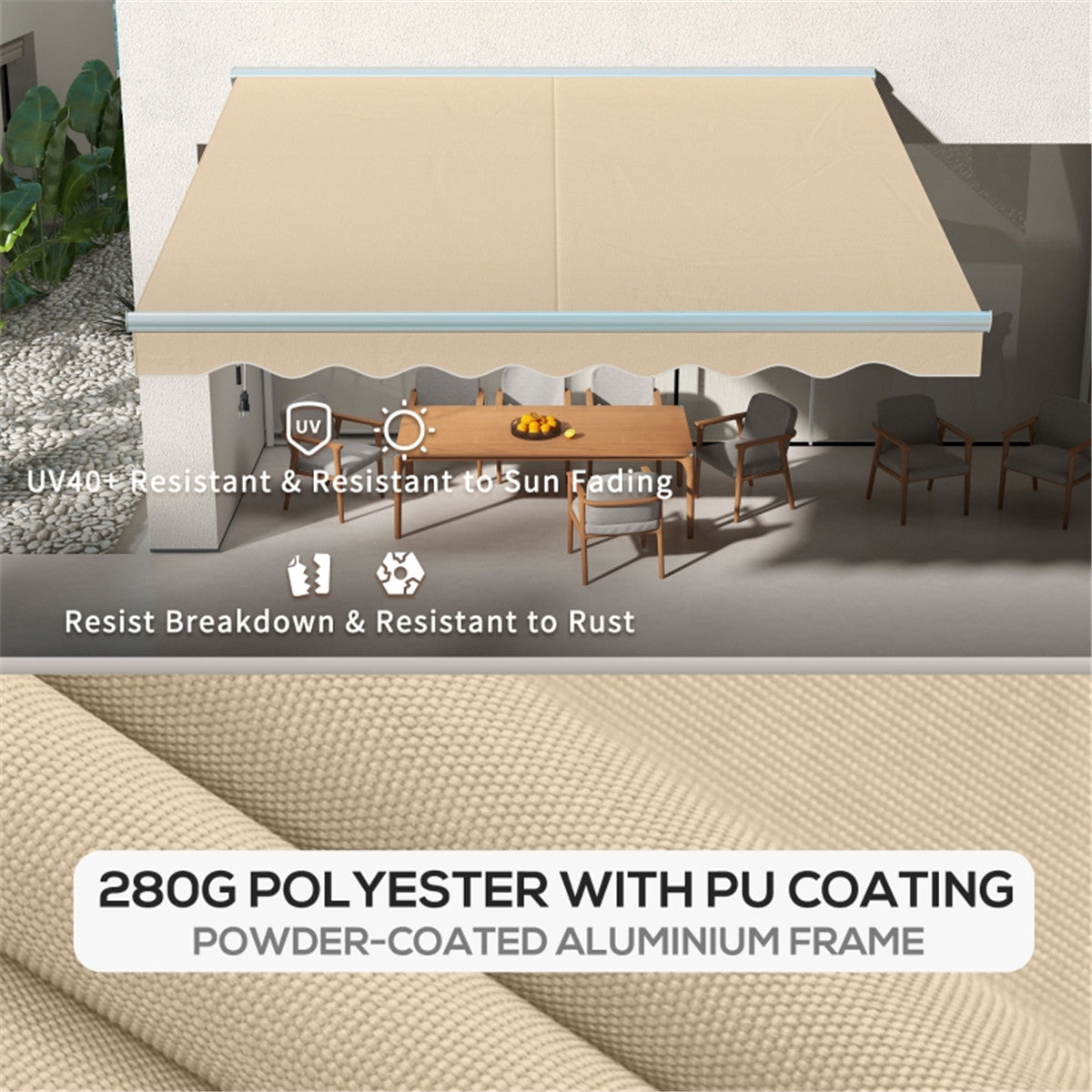Electric Awning /Patio Retractable Awning -AS ( Amazon Shipping)(Prohibited by WalMart)