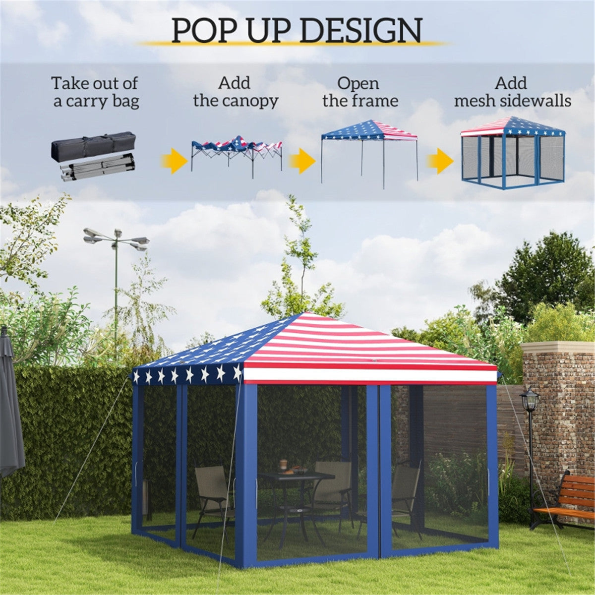 3X3M Pop Up Canopy Party Tent -AS ( Amazon Shipping)(Prohibited by WalMart)