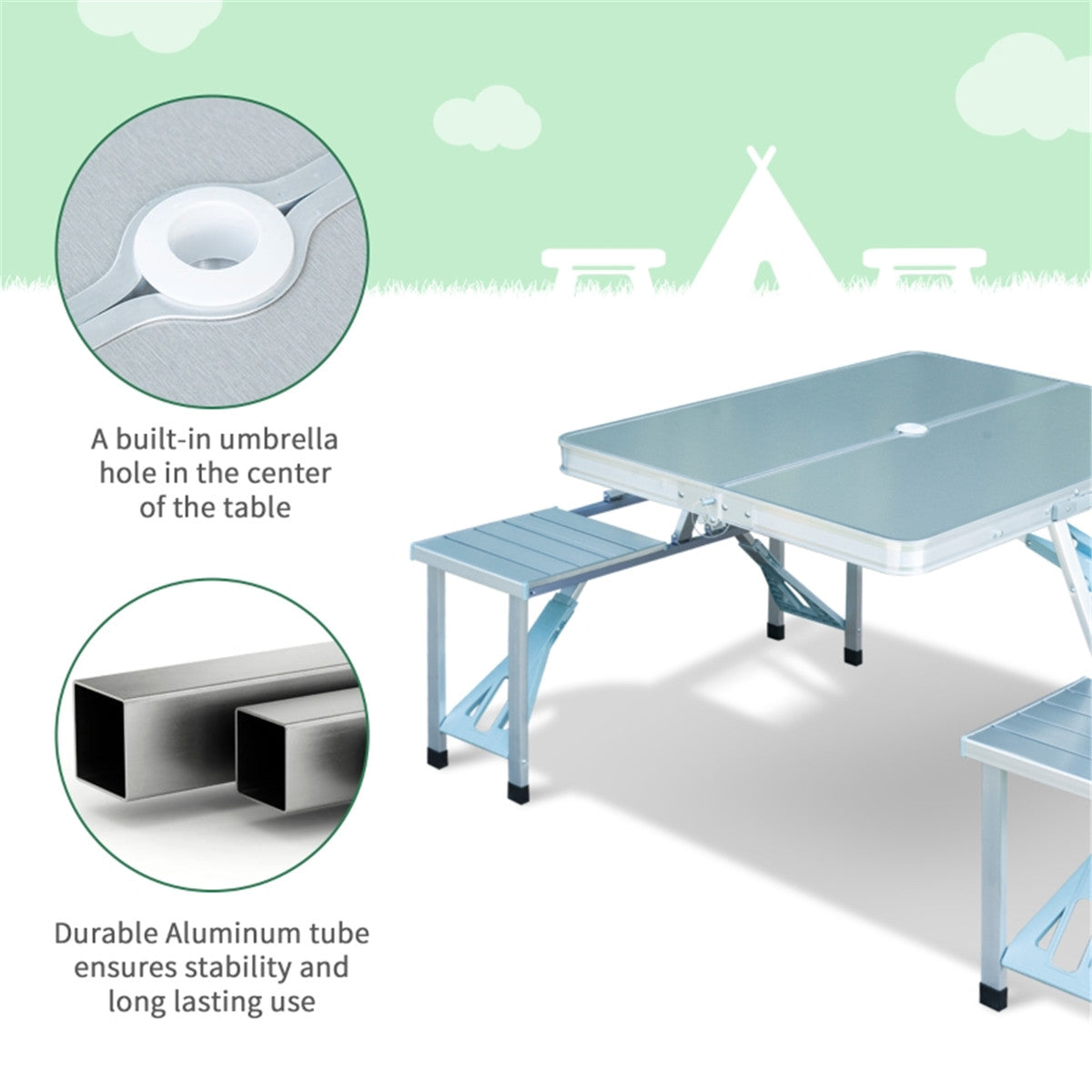 Portable Camping Table and Chairs / Dining Table ( Amazon Shipping)(Prohibited by WalMart)