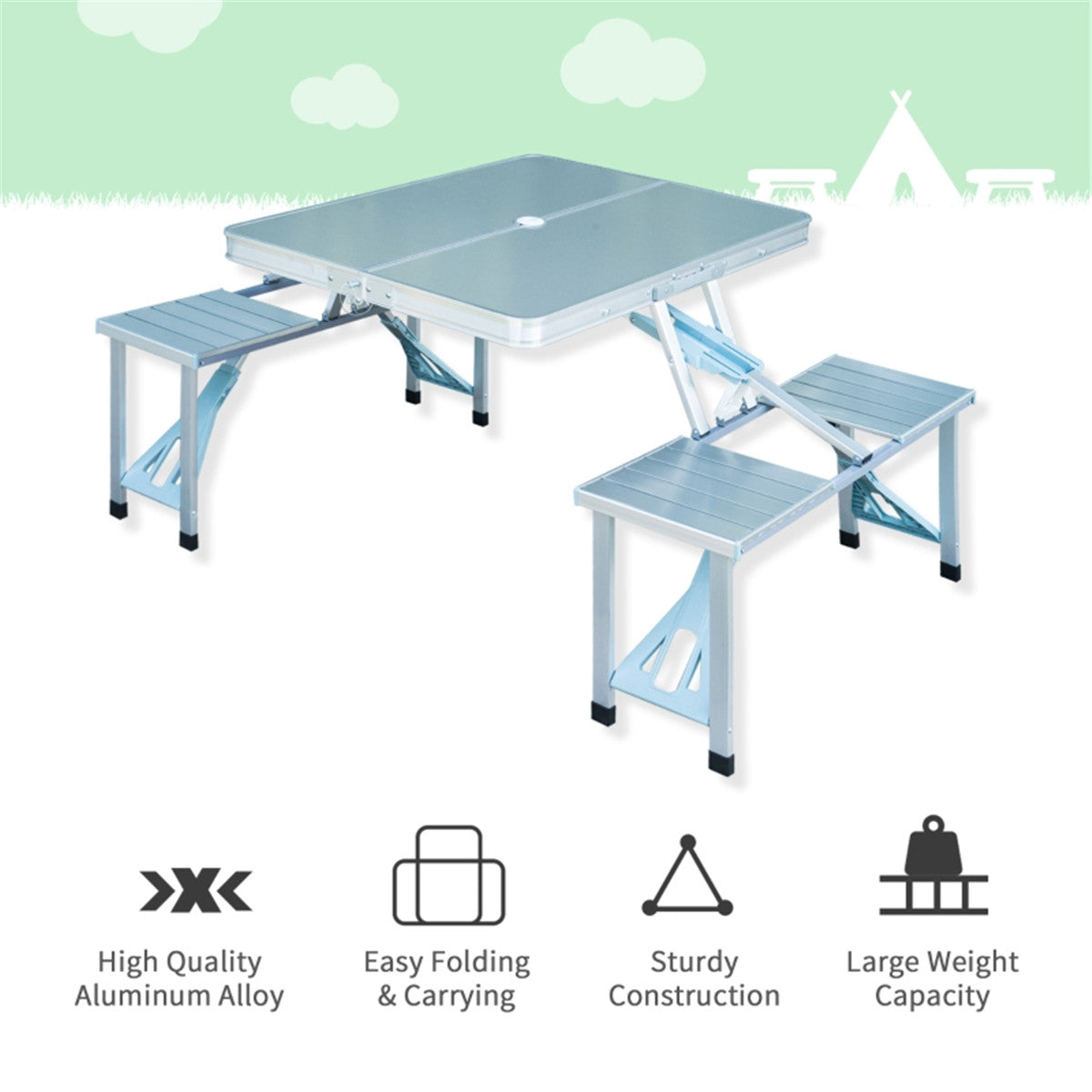 Portable Camping Table and Chairs / Dining Table ( Amazon Shipping)(Prohibited by WalMart)