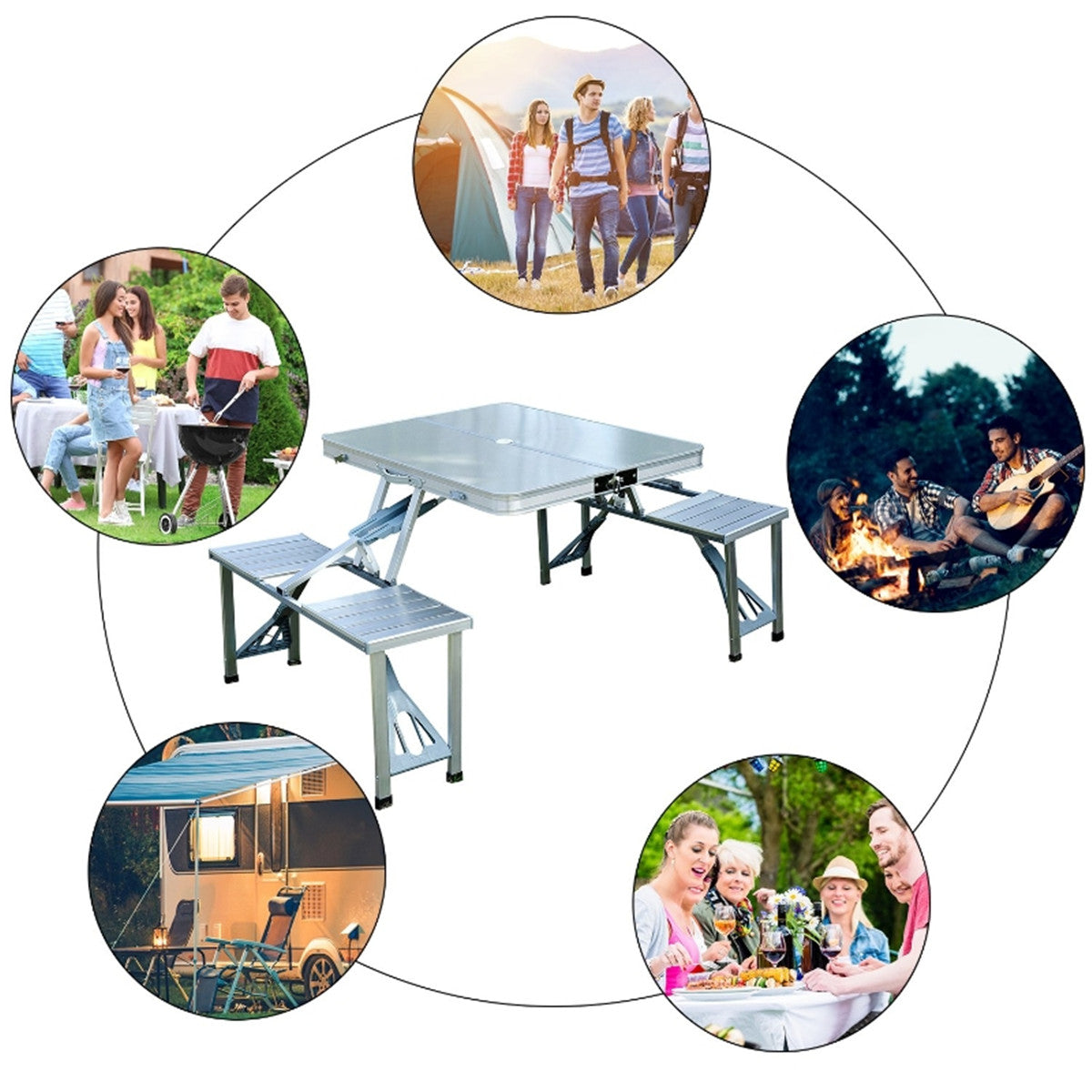 Portable Camping Table and Chairs / Dining Table ( Amazon Shipping)(Prohibited by WalMart)