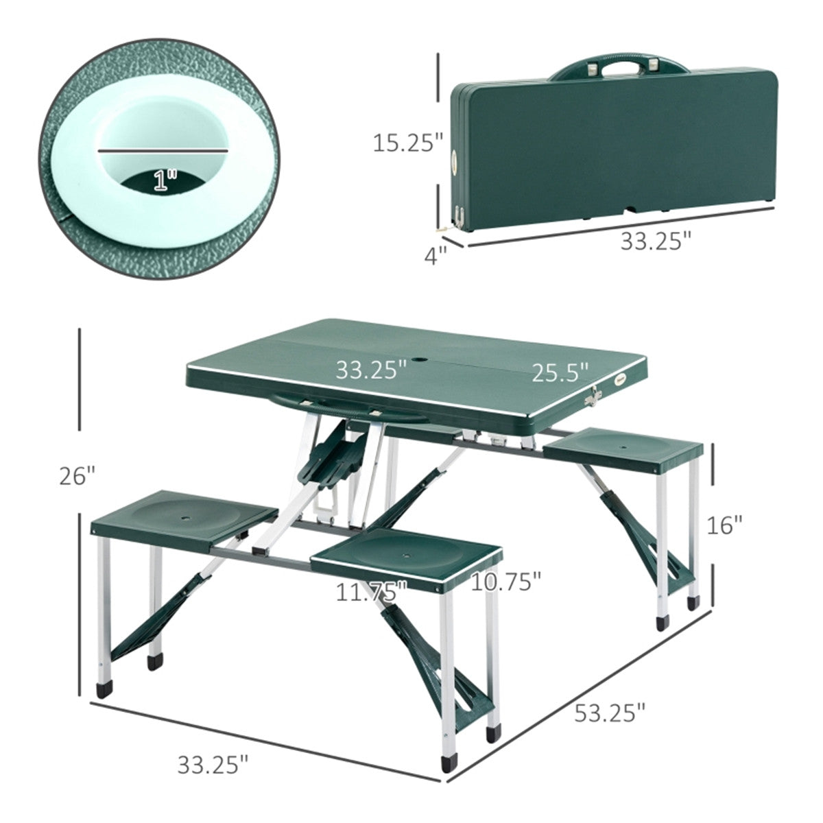 Portable Camping Table and Chairs / Dining Table ( Amazon Shipping)(Prohibited by WalMart)