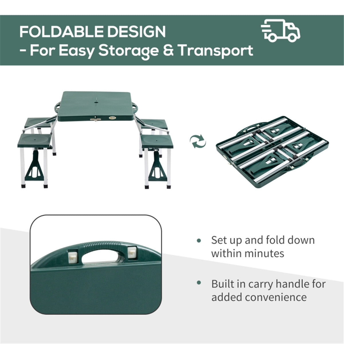 Portable Camping Table and Chairs / Dining Table ( Amazon Shipping)(Prohibited by WalMart)