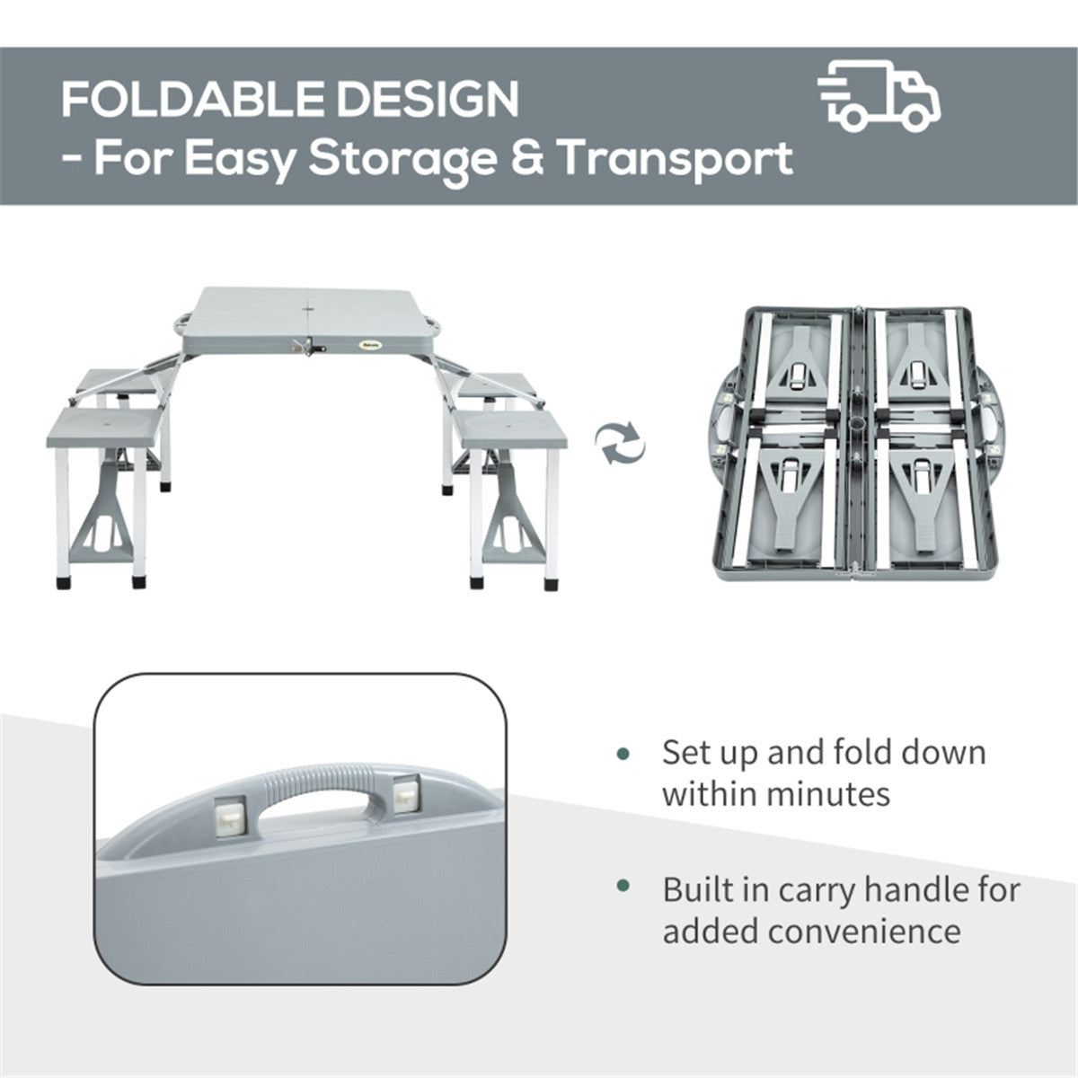 Portable Camping Table and Chairs / Dining Table ( Amazon Shipping)(Prohibited by WalMart)