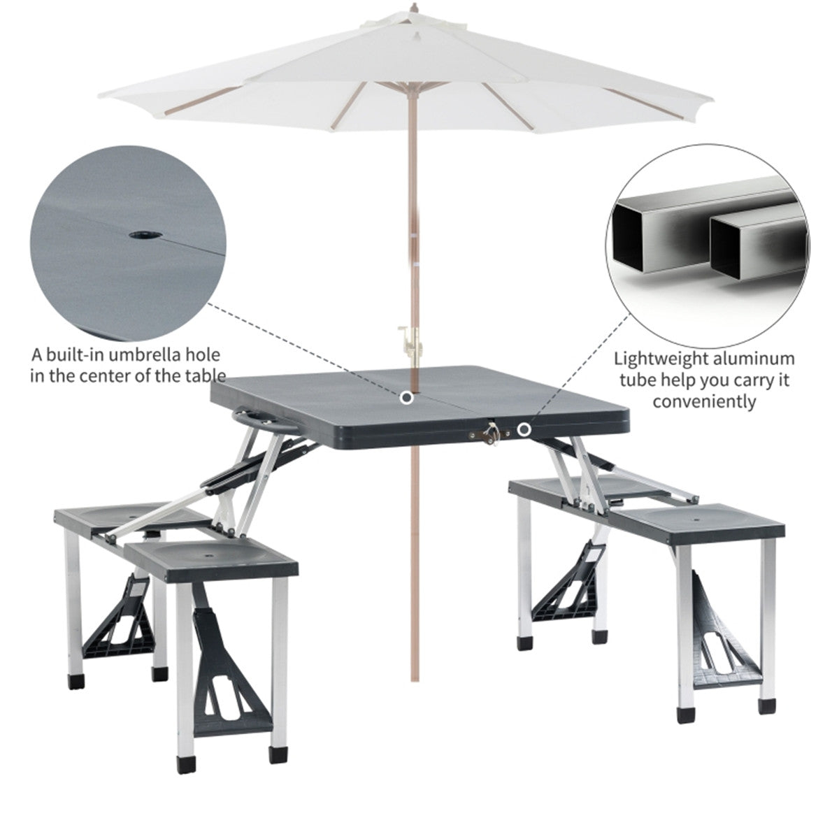 Portable Camping Table and Chairs / Dining Table ( Amazon Shipping)(Prohibited by WalMart)