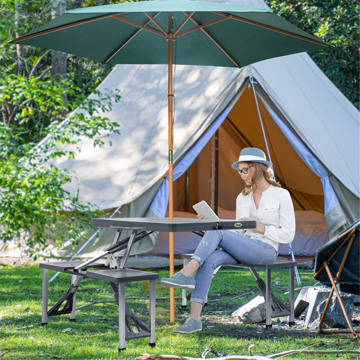 Portable Camping Table and Chairs / Dining Table ( Amazon Shipping)(Prohibited by WalMart)
