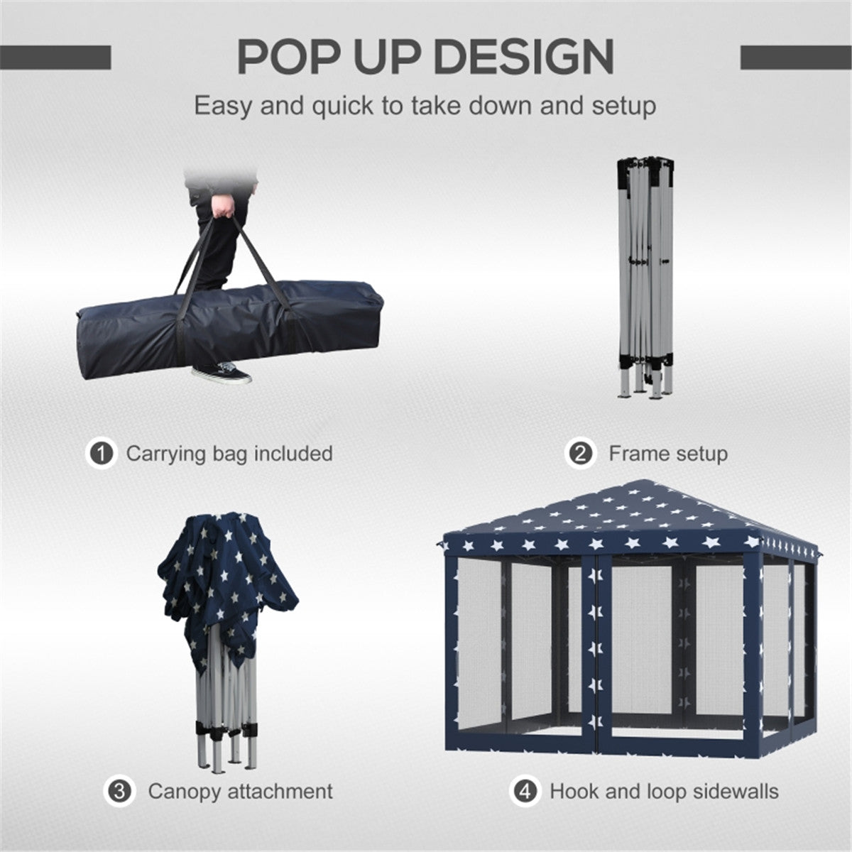 3X3M Pop Up Canopy Party Tent -AS ( Amazon Shipping)(Prohibited by WalMart)