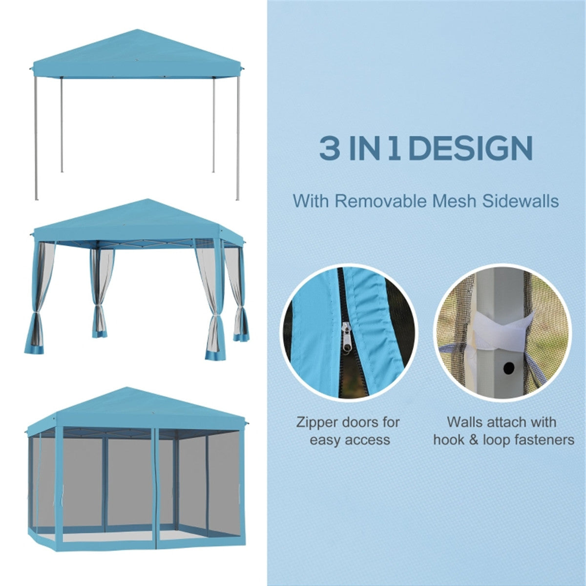 3X3M Pop Up Canopy Party Tent -AS ( Amazon Shipping)(Prohibited by WalMart)