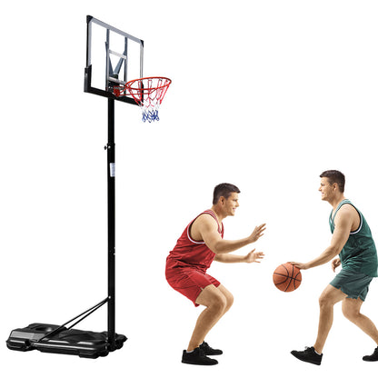 HY-B076 Portable and Removable Adult PC Transparent Backboard Basketball Stand (Basket Height Adjustment 2.45m-3.05m) Maximum 7# Ball